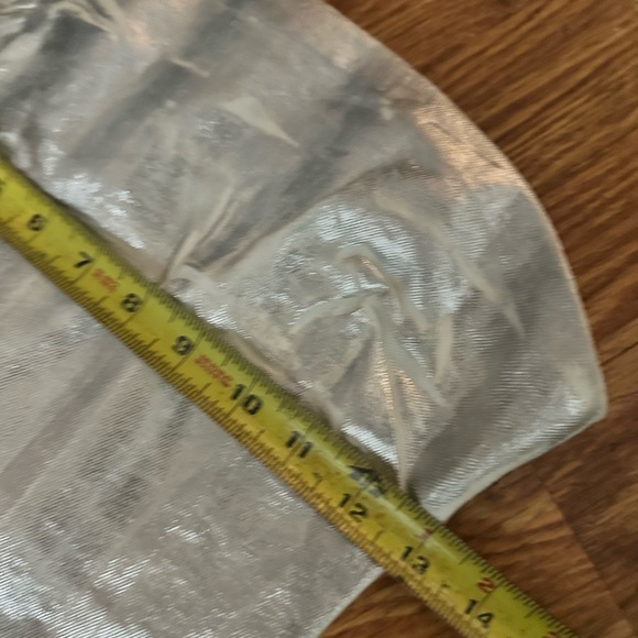 ZARA WOMAN NWT ZW FITTED DRESS METALLIC SILVER SIZE XS - Picture 15 of 15